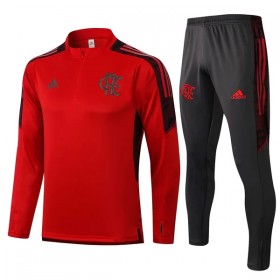 CR Flamengo Sudadera De Entrenamiento Trajes 2021/22 Roja Quarter-Zip - Hombre